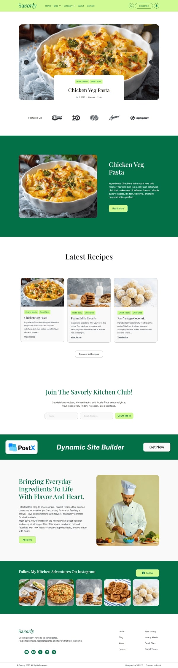 A Food Recipe Blog