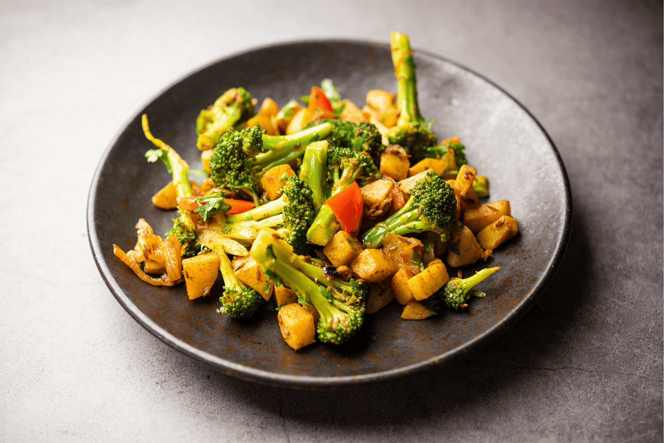 Indian Broccoli Alo