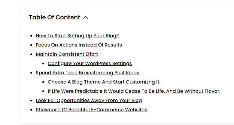 Table of Contents #1-Style 1