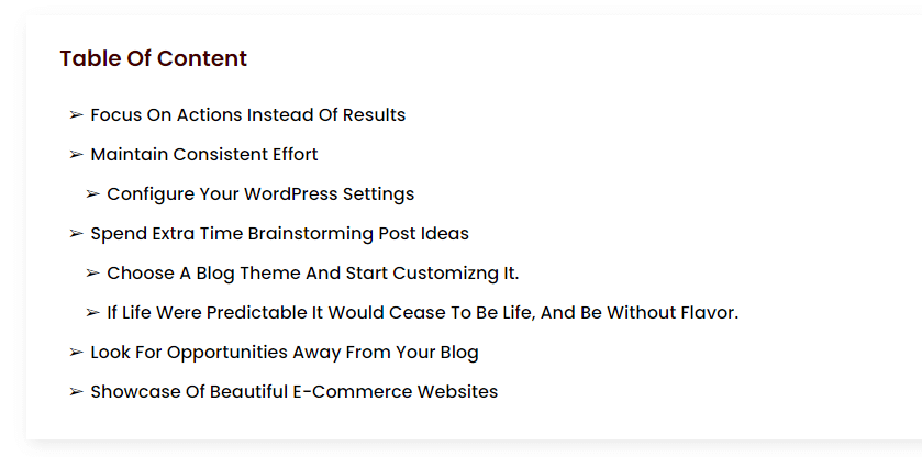 Table of Contents #1-Style 5